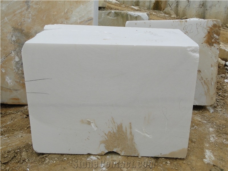 Yen Bai Pure White Marble Block Viet Nam