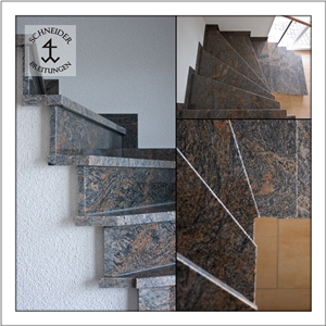 Paradiso Bash Granite Stairs, Multicolor Granite Stairs & Steps