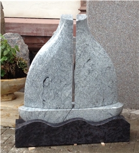 Silver Star Granite Gravestone, Grey Granite Monument India