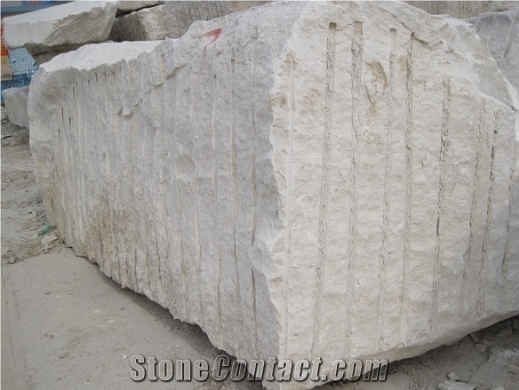 Snow White Marble Blocks, Laizou White Marble Blocks, Pure White Marble Blocks, China Shandong Laizhou White Marble Blocks