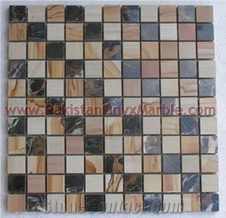 Black and Gold (Micahel Angelo) Mosaic Tiles