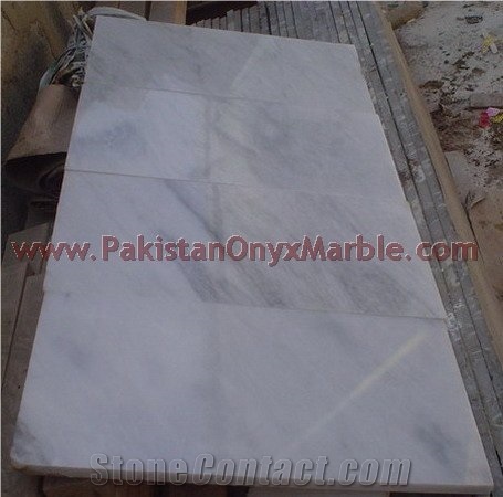 Cut to Size Ziarat White Carrara White Tiles, White Marble Tiles & Slabs Pakistan