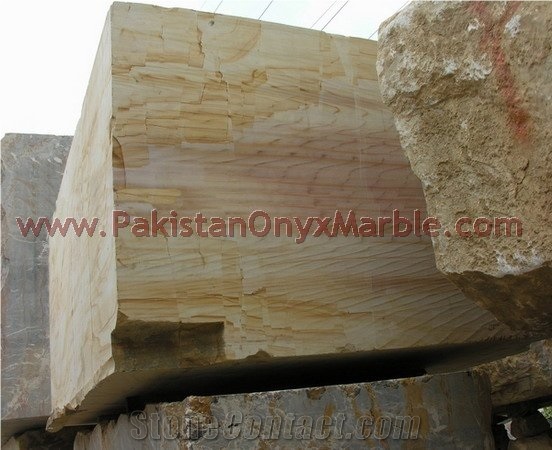 Elegance Teakwood Marble Monolama Blocks, Beige Marble Blocks Pakistan