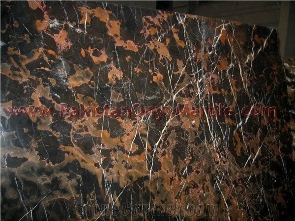 Export Quality Black and Gold (Michaelangelo) Marble Slabs