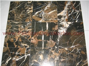 Export Quality Black and Gold Michaelangelo Marble Tiles