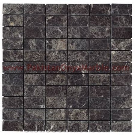 Export Quality Black Zebra Marble Mosaic Tiles