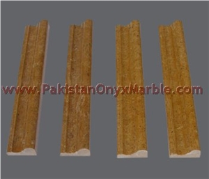 Export Quality Indus Gold (Inca Gold) Marble Chair Rail Molding
