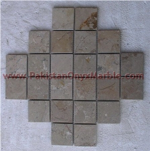 Export Quality Sahara Gold (Champaign) Marble Mosaic Tiles, Brown Marble Mosaic Tiles