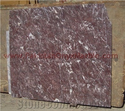 Fine Quality Red and White Marble Slabs