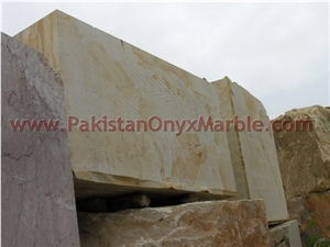 Machine Cut Teakwood Marble Monolama Blocks, Beige Marble Blocks Pakistan