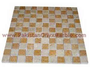 Natural Marble Stone/ Indus Gold ( Inca Gold ) Mosaic Tiles
