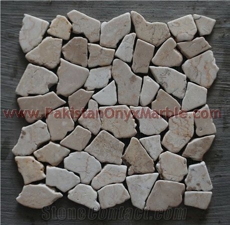 Polished Verona Beige Marbel Mosaic Tiles