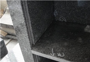 2 Niches Family Cremation Columbarium, China Grey Granite Cemetery Mausoleum, Shanxi Black Columbariums Crypts