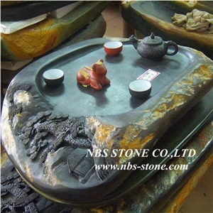 Art Slate Tea Table Sets,Stone Tea Trays
