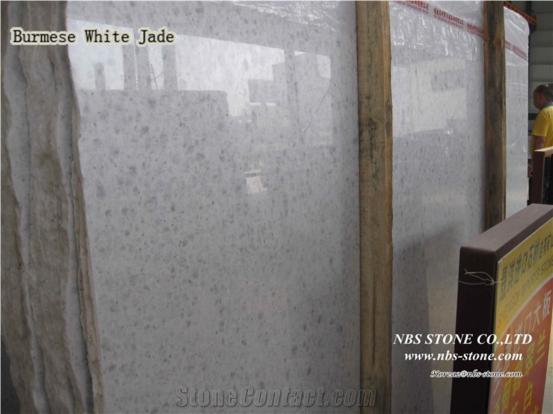 Burmese White Jade Marble Tile & Slab China White Marble Tile & Slab