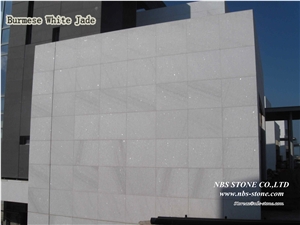 Burmese White Jade Marble Tile & Slab China White Marble Tile & Slab
