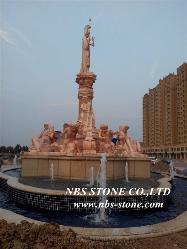 China Grey Granite Western New Design Modern Exterior Water Stone Fountain,Sculptured Fountains/Garden Fountains