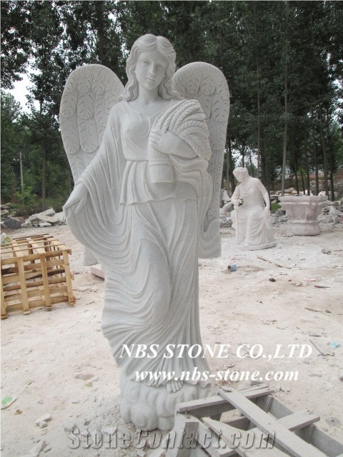 Grey Granite Human Sculpture,Angel