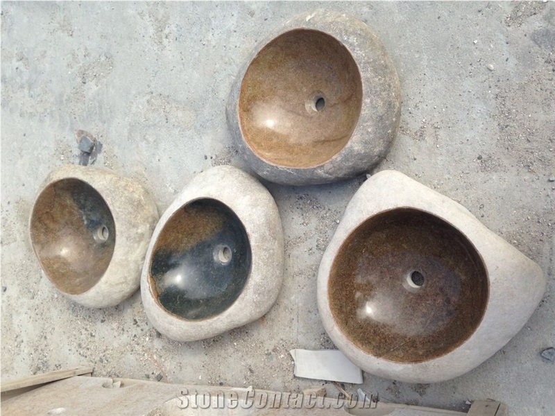 Irregular Outdoor Pebble Stone Sink