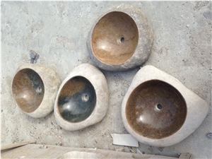 Irregular Outdoor Pebble Stone Sink