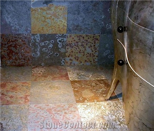 Autumn Slate Wall and Floor Tiles, Multicolor Slate Flooring and Walling Tiles