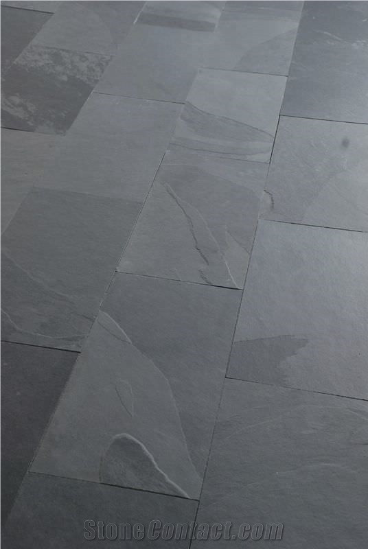 Ocean Grey Slate Natural Cleft, Calibrated Wall and Floor Covering