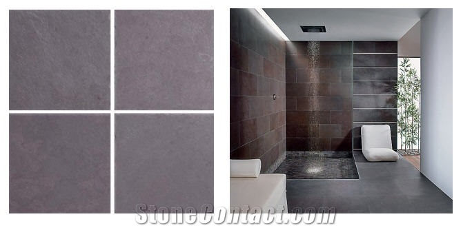 Ruby Slate Wall and Floor Tiles, Lilac Slate Flooring, Walling Tiles