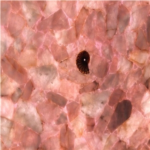 Pink Crystal Backlit Bath Top,Pink Semiprecious Vanity Top