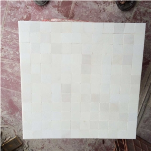 Pure White Square Mosaic