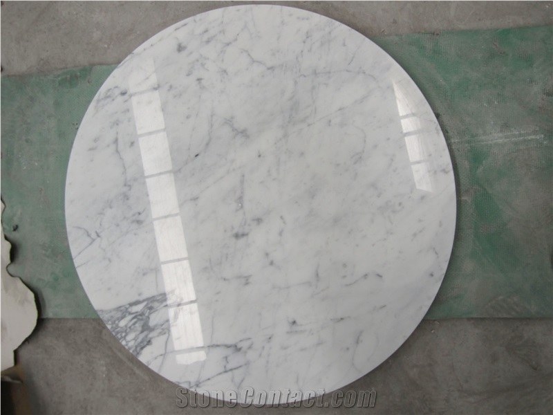 White Marble Round Table Top