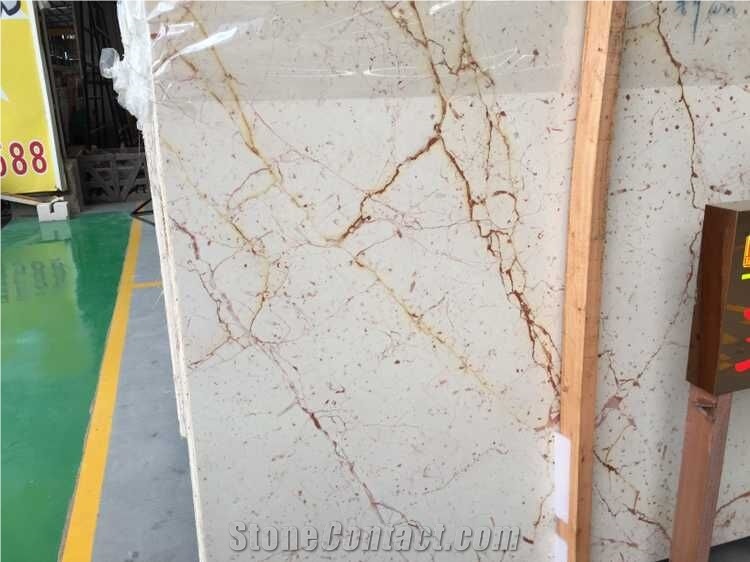 Imported Ivory Rosalia Marble High Polished Slabs & Tiles for Interior Stone Design