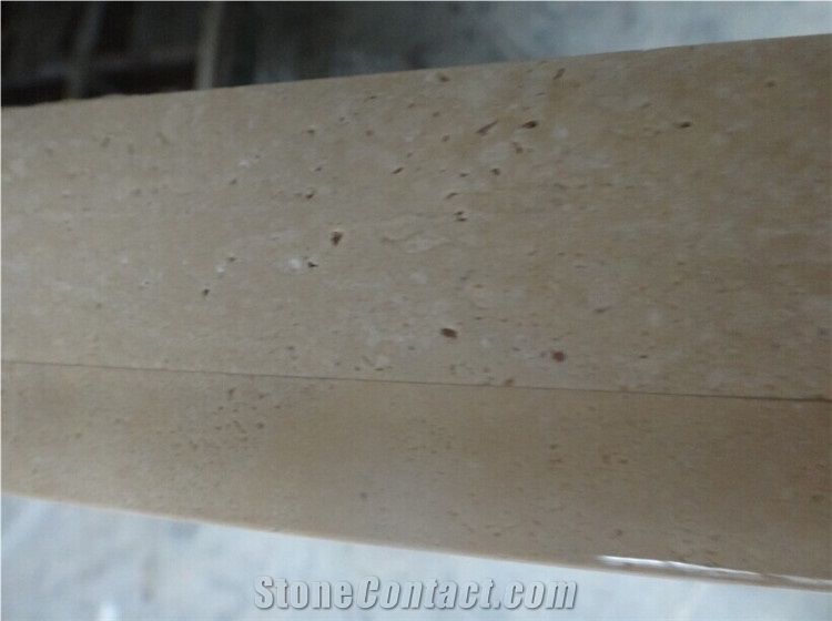 Beige Travertine Cut to Size Countertop for Kitchen, Bar with Bevel Edge, Turkey Cheap Yellow Marble Countertops