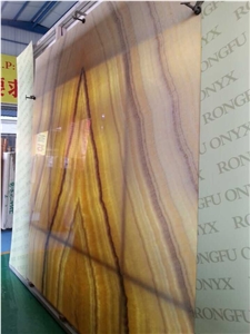 Bookmatch Yellow Onyx V Luxary Natural Decorative Stone Slabs & Tiles, Honey Yellow Onyx Slabs