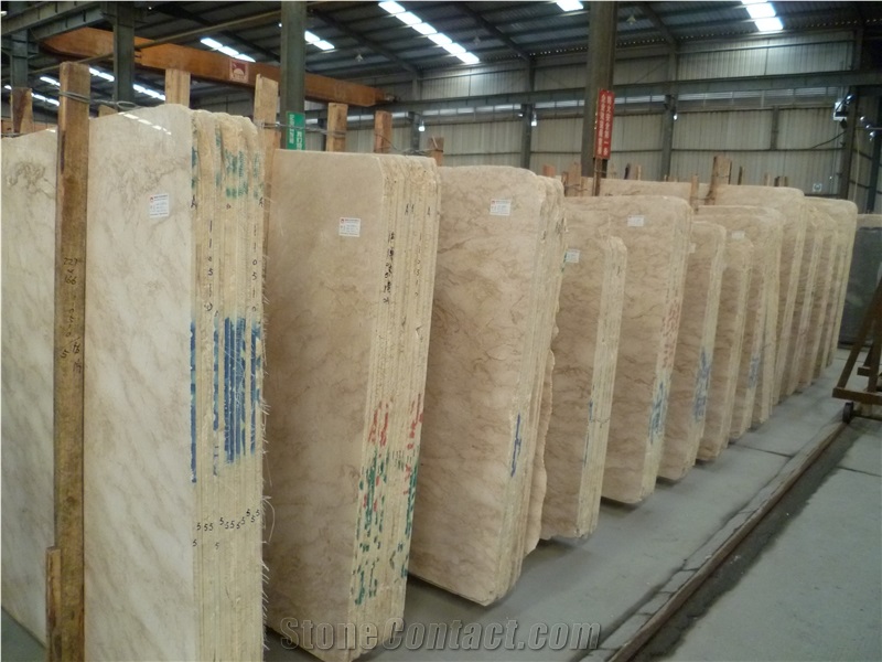 Cheap Indonesia Beige Marble Polished Slabs & Tiles for Wall and Floor