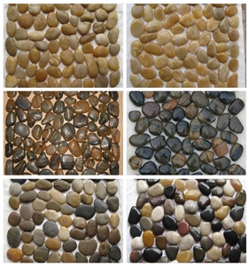 China Yellow Marble Massage Pebble Stone, Polished Natural Pebble Stone