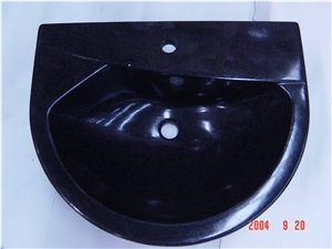 G684 Black Basalt Round Wash Basin/Sinks for Kitchen, Bathroom, Irregular Shape Sinks/Basins