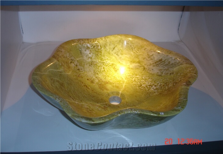 Luxary Natural Onyx Stone Sink Wash Basin Polished