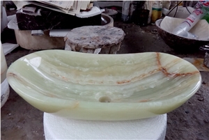Luxary Natural Onyx Stone Sink Wash Basin Polished