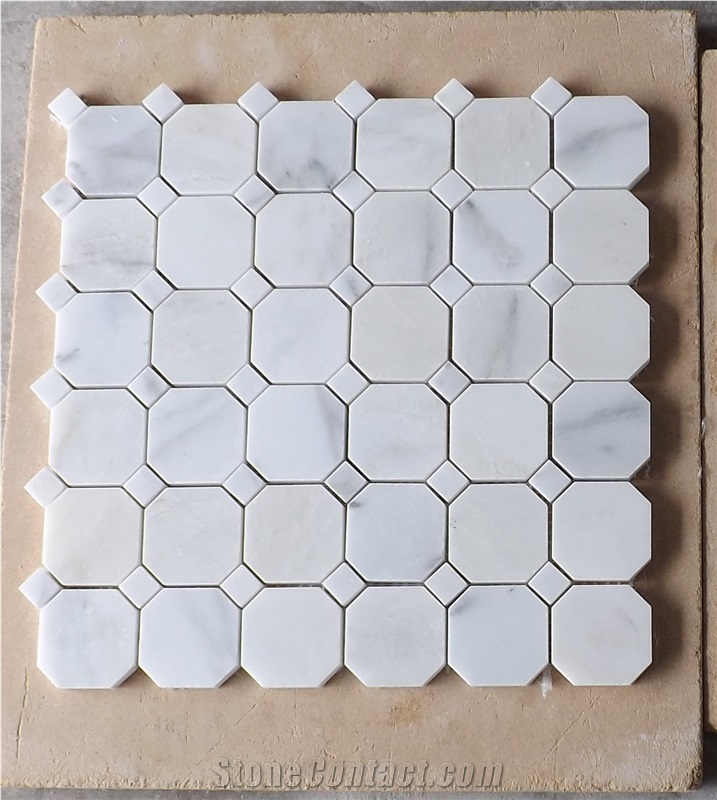 Oriental White/East White Marble Mosaic Tiles, China Cheap White Marble Mosaic, Basketweave Mosaics,Hexagon Mosaics for Wall, Floor