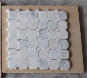 Oriental White/East White Marble Mosaic Tiles, China Cheap White Marble Mosaic, Basketweave Mosaics,Hexagon Mosaics for Wall, Floor