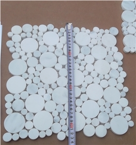 Oriental White Marble Mosaic Tiles, China White Marble Mosaic, Basketweave Mosaics for Wall, Floor
