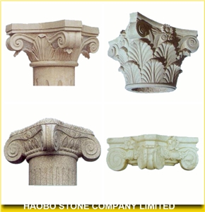 Beige Marble Roman Columns