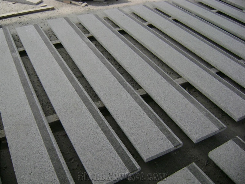Natural Stone China Quarry Manufacture, Chinese Cheap Grey Granite G603 Anti-Slip Flamed Stairs, Steps and Rises for Building Projects