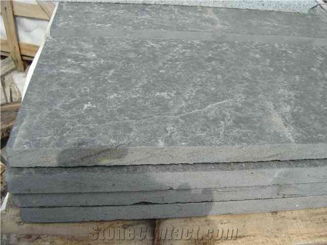 Grey Lava Stone Flamed Tiles, Grey Basalt Slabs & Tiles