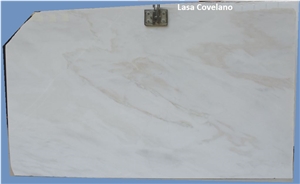 Lasa Covelano Vena Oro Slabs, Bianco Lasa Vena Oro Marble Slabs & Tiles, White Marble Tiles & Slabs Italy