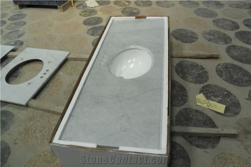Bianco Carrara Marble Basin, Grey Marble Sinks & Basins