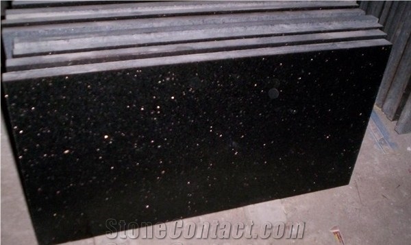 Black Galaxy Granite Countertop ,Kichen Worktop ,Kitchen Desk Top,Black Granite