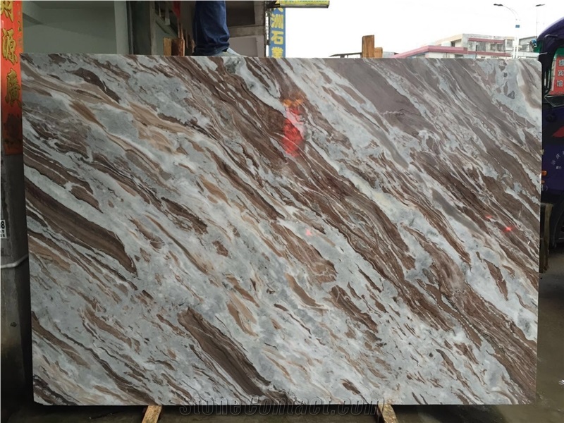 Chinese Brown River Marble/ Grey Marble Building & Walling Slabs & Tiles, China Grey Marble