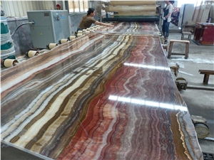 Colorful Onyx Covering Slabs/Tiles, Private Meeting Place, Top Grade Hotel Interior Decoration Project, High Quality, Best Price