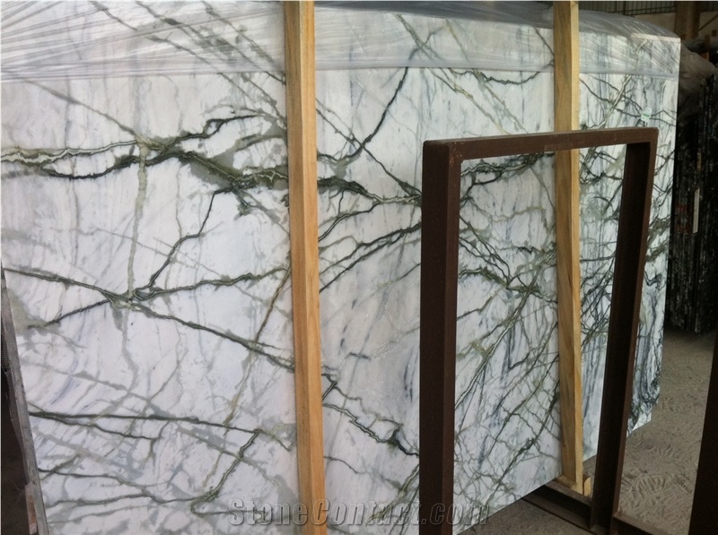 Green White Marble Slab Marble Slabs/Tile,Wall，Cladding/Cut-To-Size for Floor Covering,Interior，Decoration，Indoor Metope, Stage Face Plate, Outdoor,, High-Grade Adornment.Lavabo. Quarry Owner